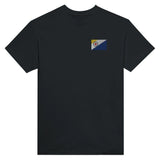 T-shirt drapeau pays-bas broderie couleur coton épais