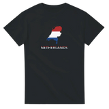 T-shirt drapeau pays-bas carte - pixelforma