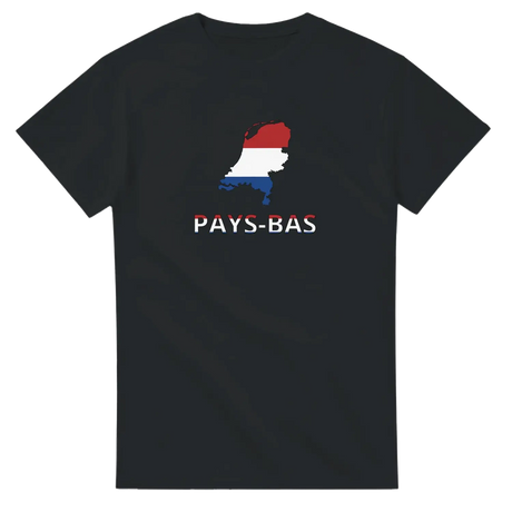 T-shirt drapeau pays-bas en carte - pixelforma