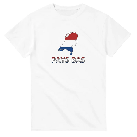 T-shirt drapeau pays-bas en carte - pixelforma