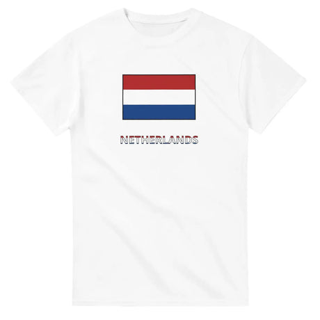 T-shirt drapeau pays-bas texte - pixelforma