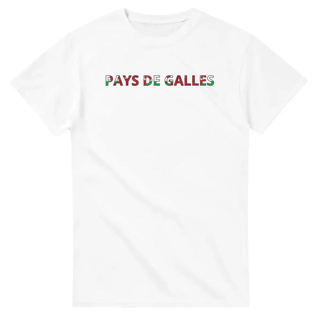 T-shirt Drapeau Pays de Galles en écriture - Pixelforma 