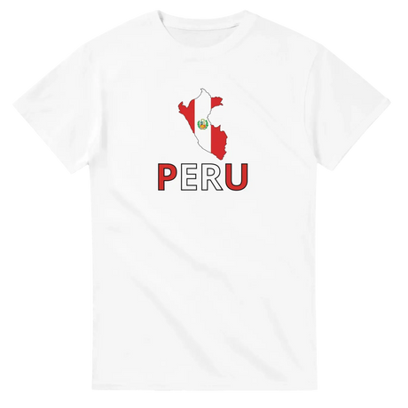 T-shirt drapeau pérou carte - pixelforma