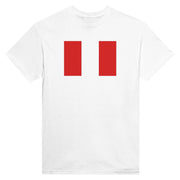 T-shirt drapeau pérou coton mélangé imprimé manches longues