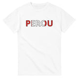 T-shirt drapeau pérou en écriture - pixelforma