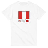 T-shirt drapeau pérou en texte - pixelforma