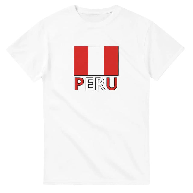 T-shirt drapeau pérou texte - pixelforma