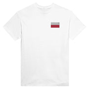 T-shirt drapeau pologne broderie couleur coton épais