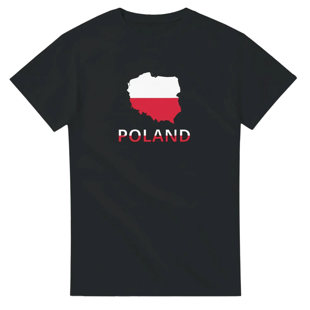 T-shirt drapeau pologne carte - pixelforma