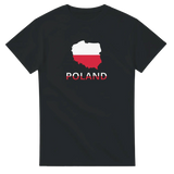 T-shirt drapeau pologne carte - pixelforma