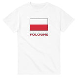 T-shirt drapeau pologne en texte - pixelforma