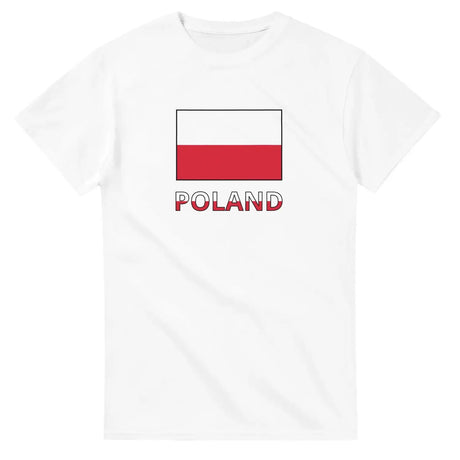 T-shirt drapeau pologne texte - pixelforma