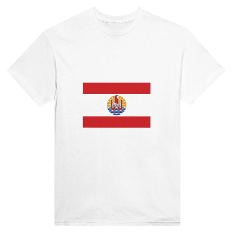 T-shirt drapeau polynésie française brodé coton mélangé