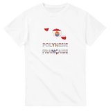 T-shirt drapeau polynésie française en carte - pixelforma