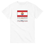 T-shirt drapeau polynésie française en texte - pixelforma