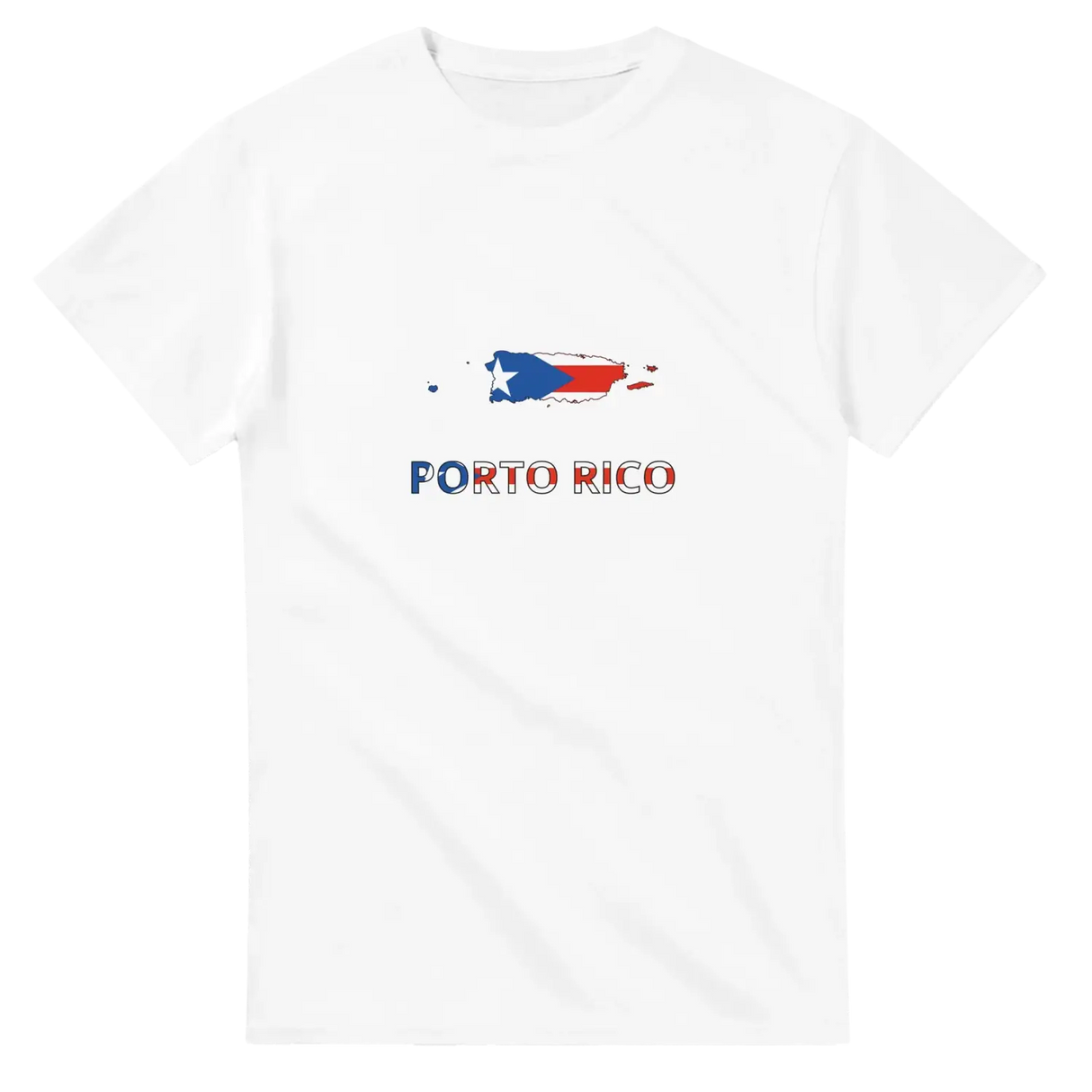 T-shirt drapeau porto rico en carte - pixelforma