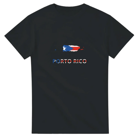 T-shirt drapeau porto rico en carte - pixelforma