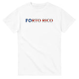 T-shirt Drapeau Porto Rico en écriture - Pixelforma 