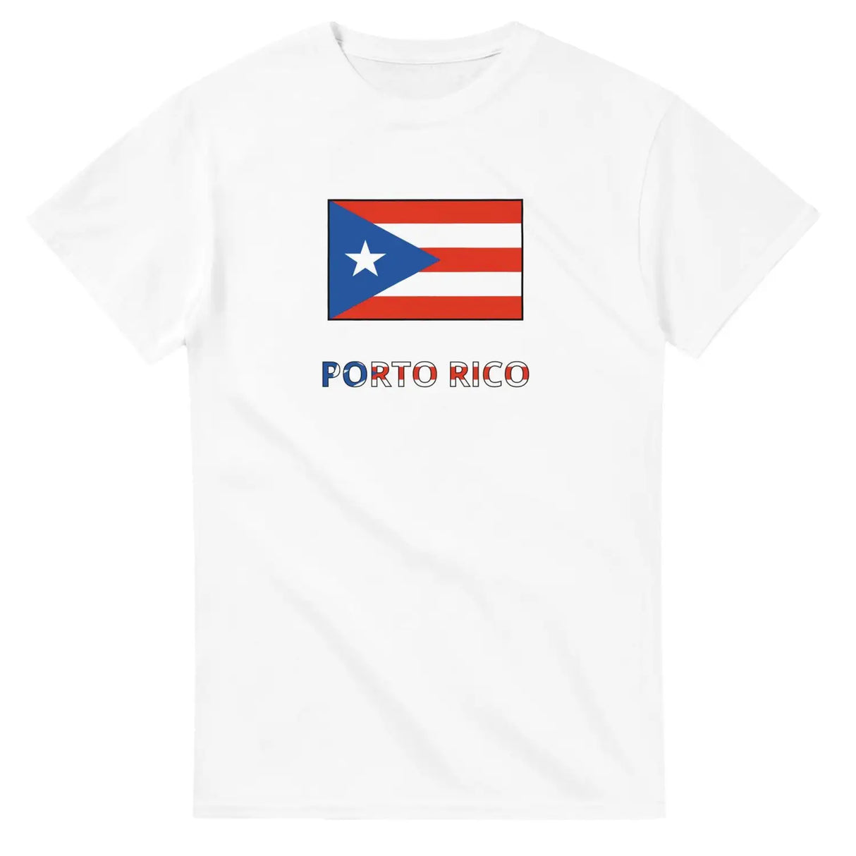 T-shirt drapeau porto rico en texte - pixelforma