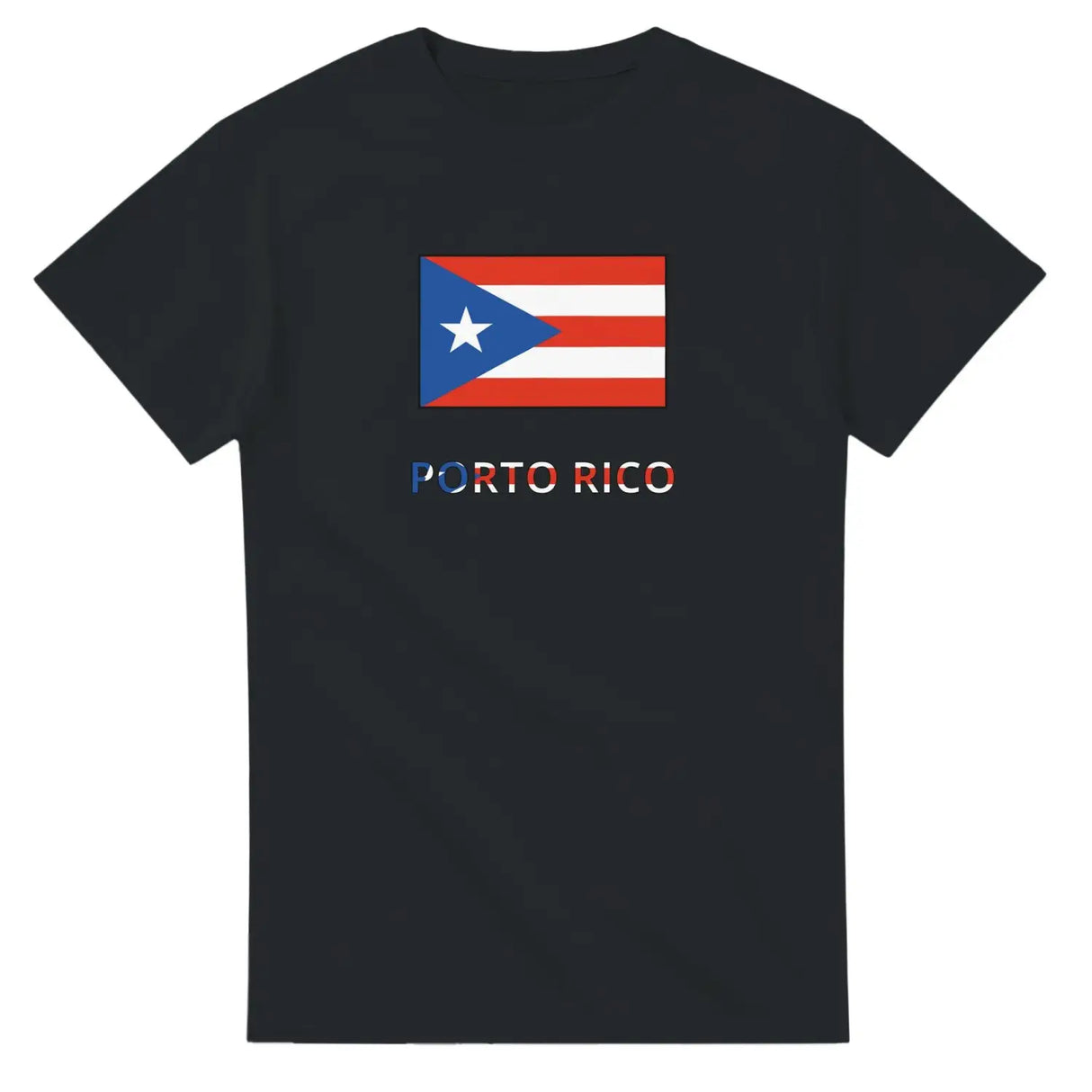 T-shirt drapeau porto rico en texte - pixelforma