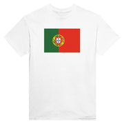T-shirt drapeau portugal imprimé en coton mélangé