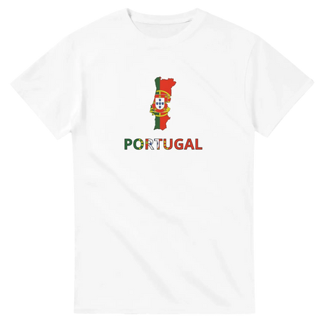 T-shirt drapeau portugal en carte - pixelforma