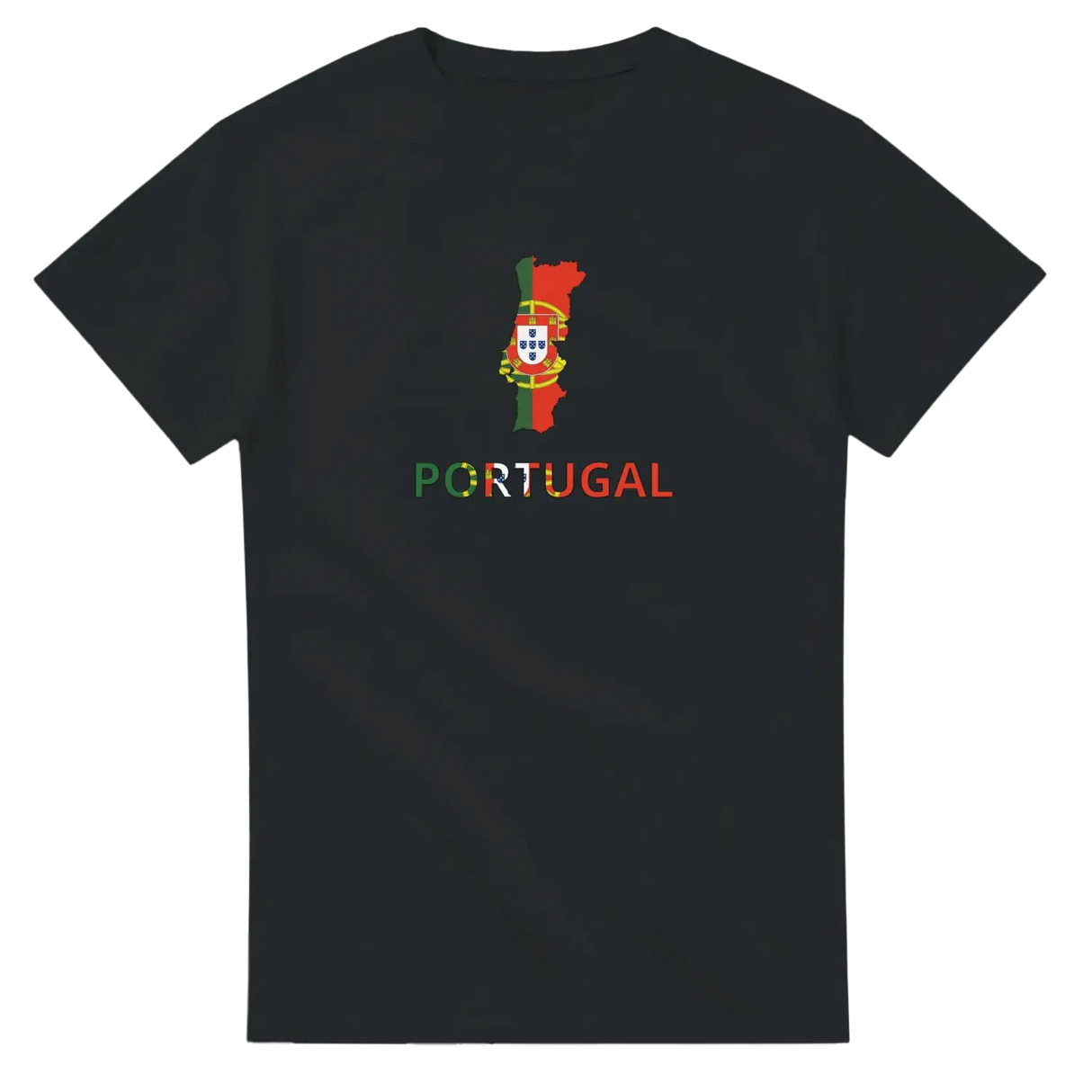 T-shirt drapeau portugal en carte - pixelforma