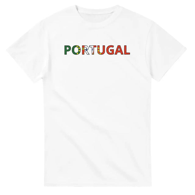 T-shirt Drapeau Portugal en écriture - Pixelforma 