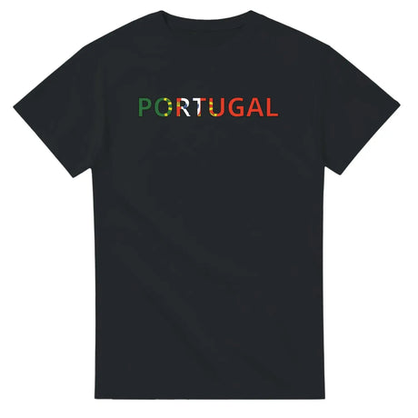 T-shirt drapeau portugal en écriture - pixelforma