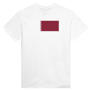 T-shirt drapeau qatar imprimé coton mélangé élégant