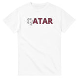 T-shirt drapeau qatar en écriture - pixelforma