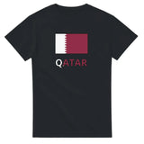 T-shirt drapeau qatar en texte - pixelforma