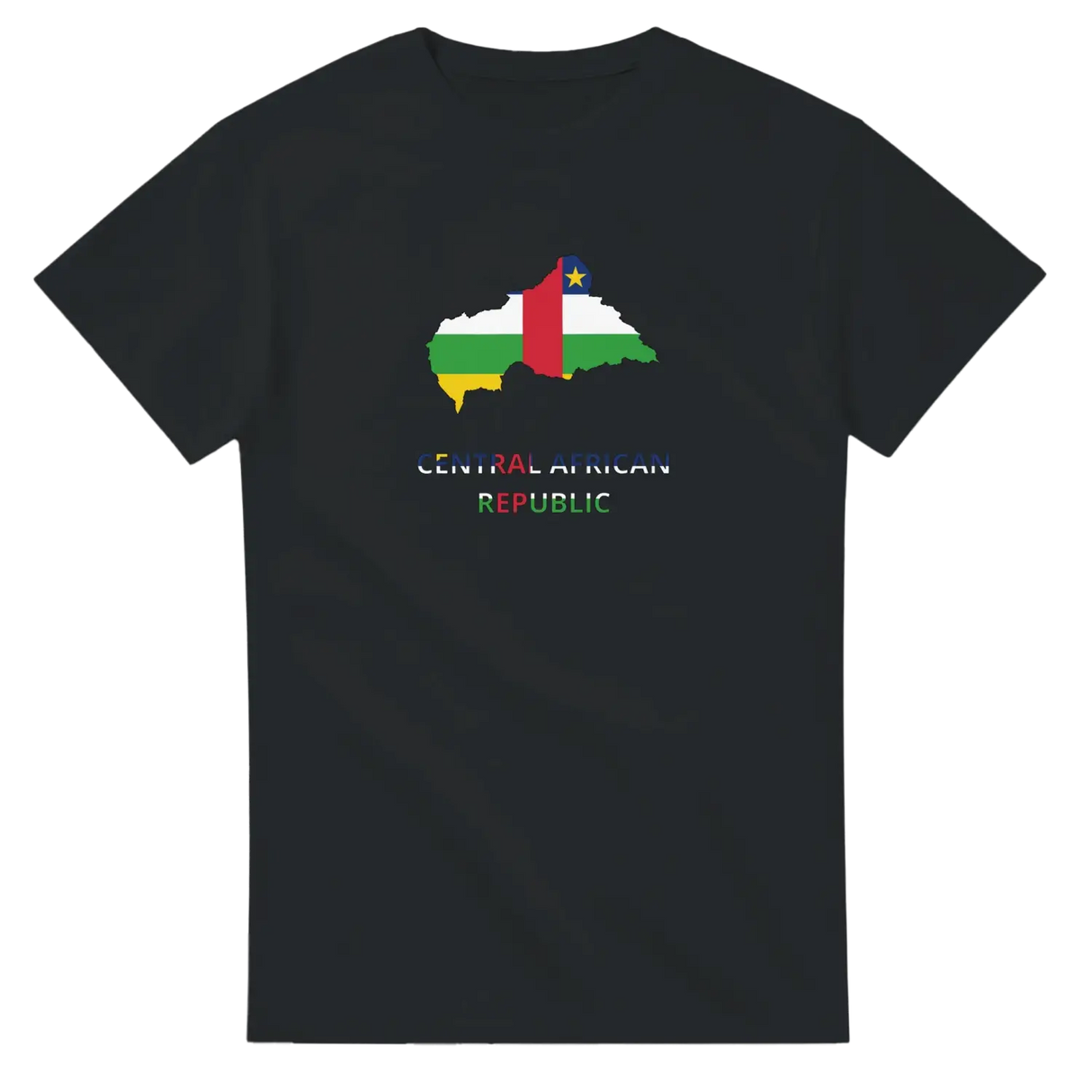 T-shirt drapeau république centrafricaine carte - pixelforma