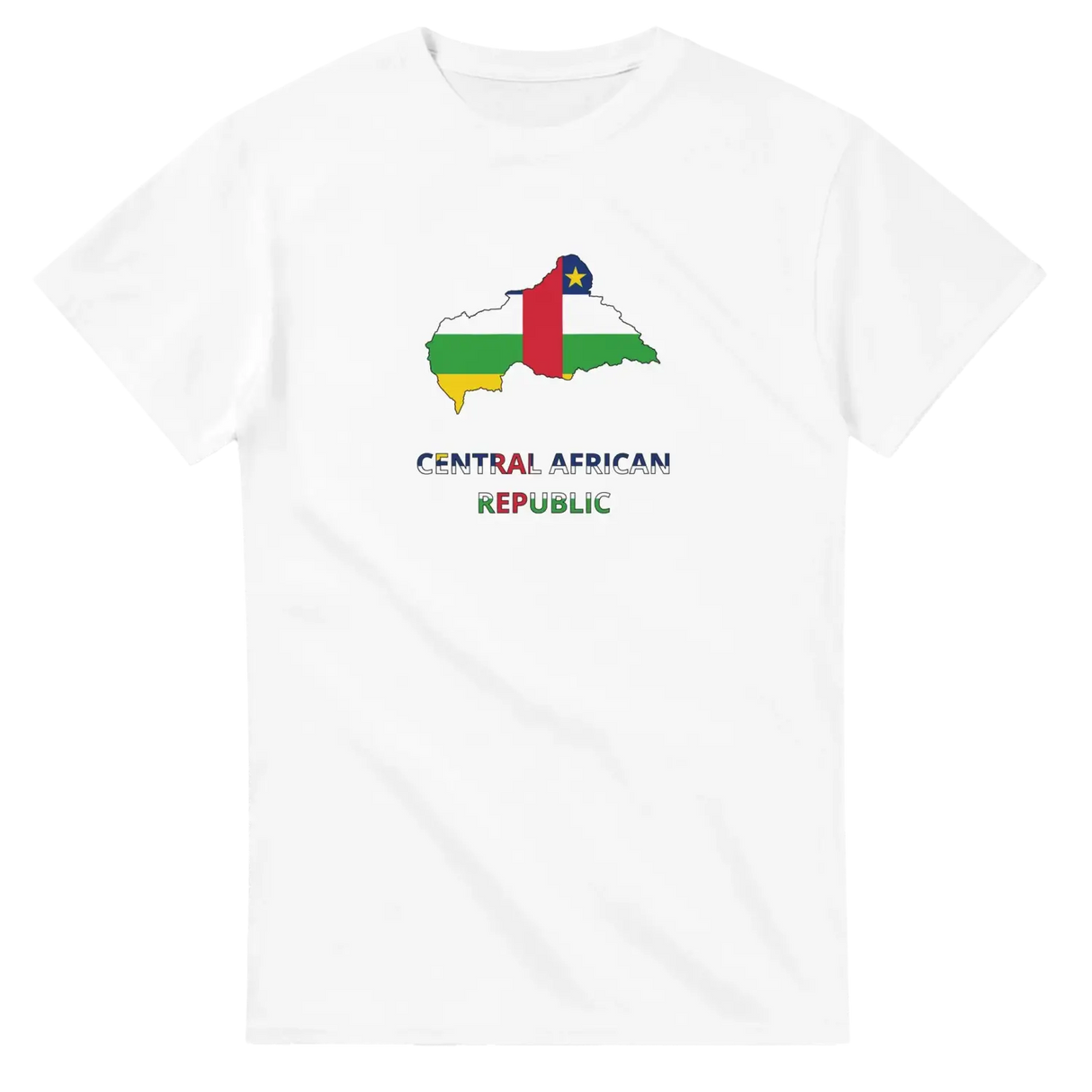 T-shirt drapeau république centrafricaine carte - pixelforma