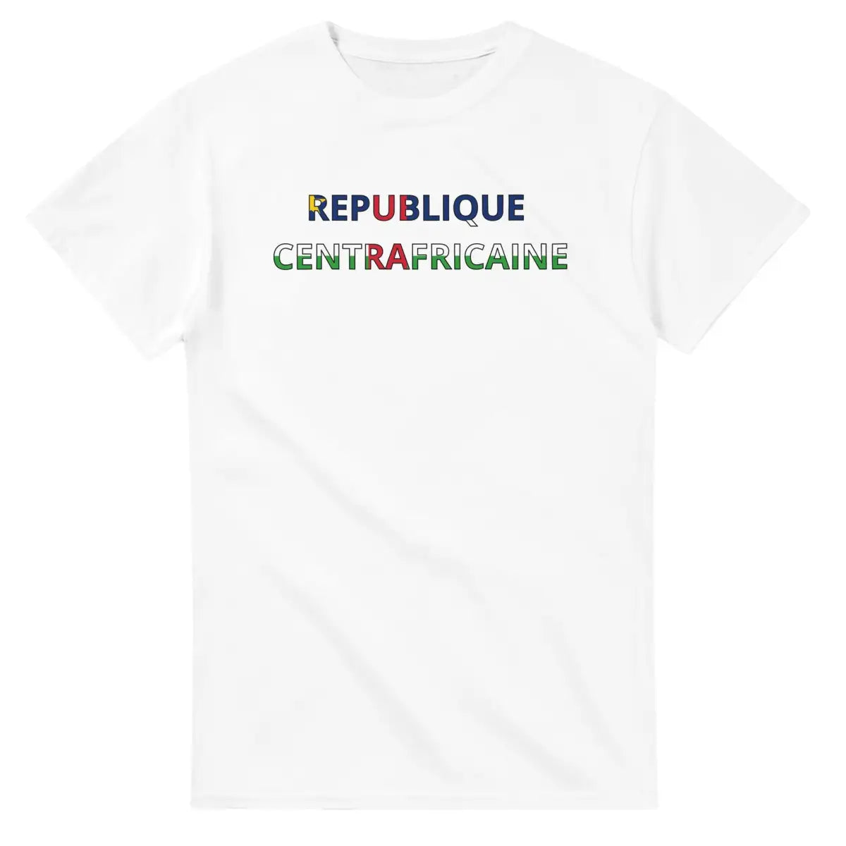 T-shirt Drapeau République centrafricaine en écriture - Pixelforma 