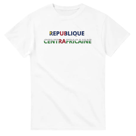 T-shirt Drapeau République centrafricaine en écriture - Pixelforma 