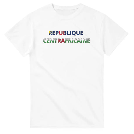 T-shirt drapeau république centrafricaine en écriture - pixelforma