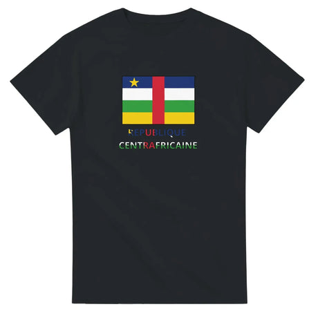 T-shirt drapeau république centrafricaine en texte - pixelforma