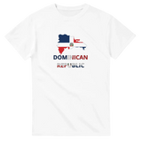 T-shirt drapeau république dominicaine carte - pixelforma