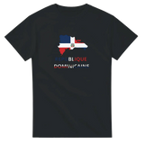 T-shirt drapeau république dominicaine en carte - pixelforma