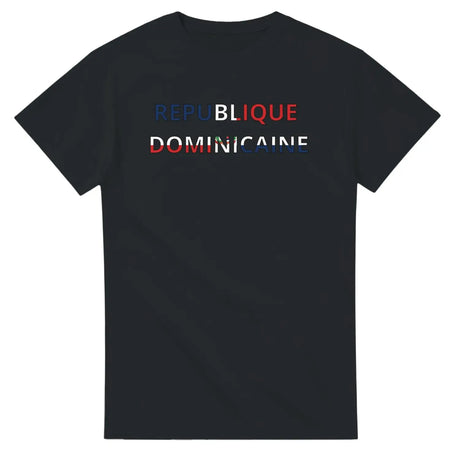 T-shirt drapeau république dominicaine en écriture - pixelforma