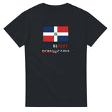 T-shirt drapeau république dominicaine en texte - pixelforma