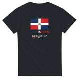 T-shirt drapeau république dominicaine texte - pixelforma