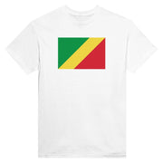T-shirt drapeau république du congo coton mélangé imprimé