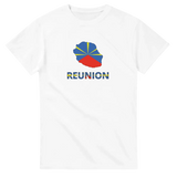 T-shirt drapeau réunion en carte - pixelforma