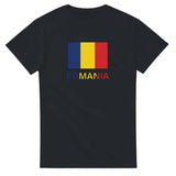 T-shirt drapeau roumanie texte - pixelforma