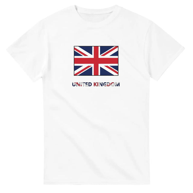 T-shirt drapeau royaume-uni texte - pixelforma