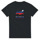 T-shirt drapeau russie carte - pixelforma