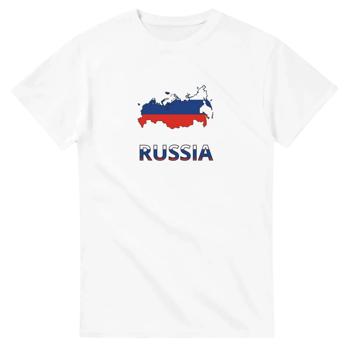 T-shirt drapeau russie carte - pixelforma