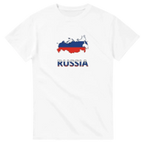 T-shirt drapeau russie carte - pixelforma